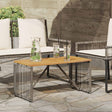 Vidaxl buiten tafel grijs en bruin 80 x 40 x 40 cm poly rattan