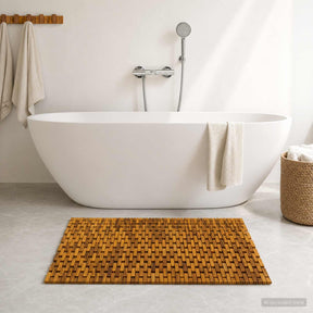 Vidaxl badmatten naturel 85 x 120 cm massief acaciahout