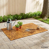 Vidaxl badmatten naturel 95 x 140 cm massief acaciahout