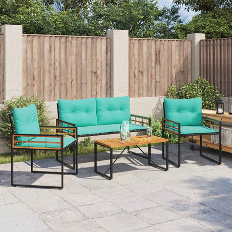 Vidaxl buitenmeubelset 4 st turquoise
