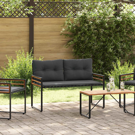 Vidaxl houten laag bank 114 x 55 x 77 cm middelgrijs rechthoekig
