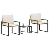 Vidaxl meubelsets 3 st beige en crème wit rattan