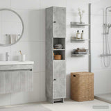 Vidaxl badkamerkast met open plank ede betongrijs 30 x 31 x 190 cm