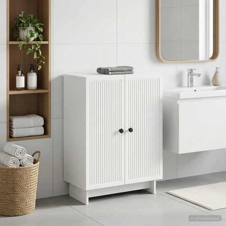 Vidaxl badkamer opbergkast ede wit 59,5 x 31 x 80 cm bewerkt hout