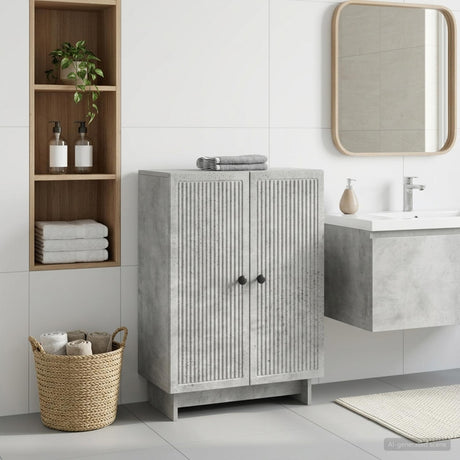 Vidaxl badkamer opbergkast ede betongrijs 59,5 x 31 x 80 cm