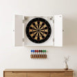 Vidaxl dartbord kabinet ede hoogglans wit 52,5 x 10,5 x 53,5 cm