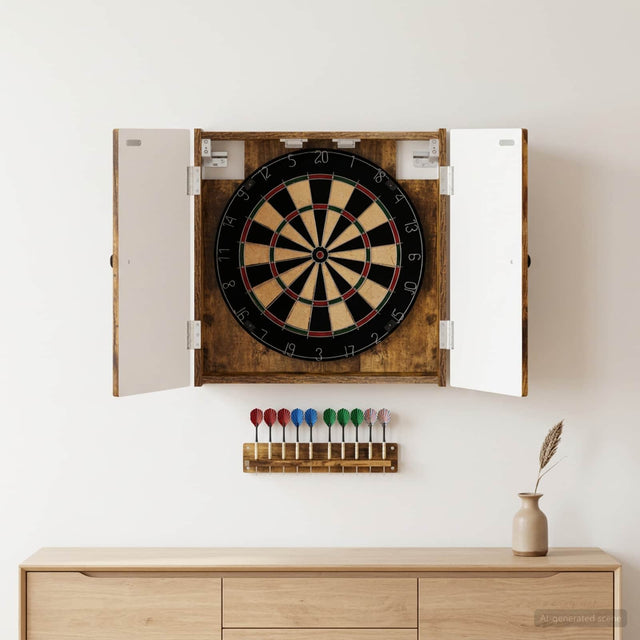 Vidaxl dartbord kabinet ede gerookt eiken 52,5 x 10,5 x 53,5 cm