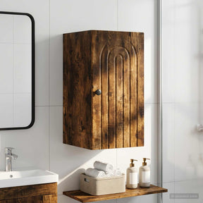 Vidaxl badkamer wandkast alkmaar gerookt eiken 30 x 31 x 59 cm