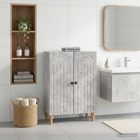 Vidaxl badkamer opbergkast alkmaar betongrijs 59,5 x 31 x 80 cm