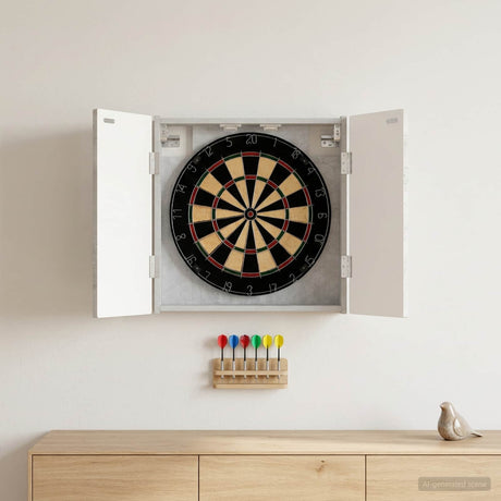 Vidaxl dartbord kabinet arnhem betongrijs 52,5 x 10,5 x 53,5 cm