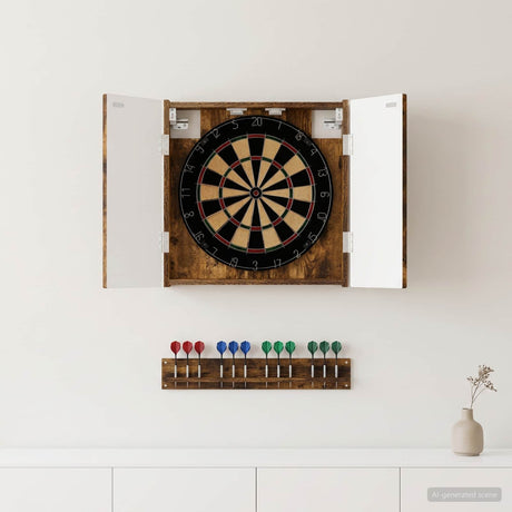 Vidaxl dartbord kabinet alkmaar gerookt eiken 52,5 x 10,5 x 53,5 cm