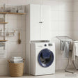 Vidaxl toiletkast alkmaar hoogglans wit 66 x 25,5 x 190 cm