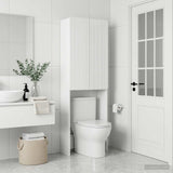 Vidaxl toiletkast zwolle hoogglans wit 66 x 25,5 x 190 cm bewerkt hout