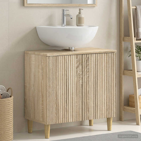 Vidaxl badkamer wastafelkast arnhem sonoma eiken 59,5 x 31,5 x 59 cm