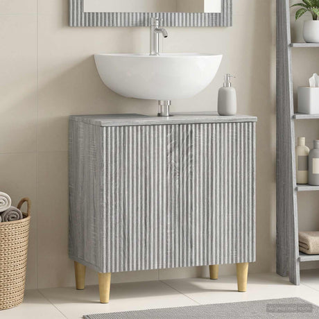Vidaxl badkamer wastafelkast arnhem grijs sonoma 59,5 x 31,5 x 59 cm