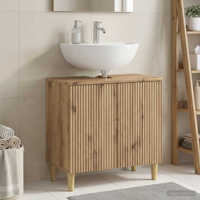 Vidaxl badkamer wastafelkast arnhem artisanaal eiken