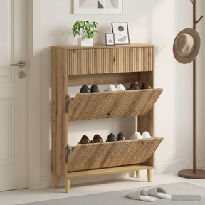 Vidaxl schoenenkast arnhem 78 x 24 x 103 cm bewerkt hout
