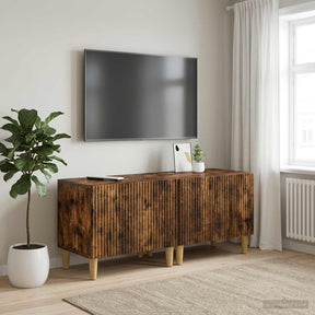Vidaxl tv-meubel gerookt eiken bewerkt hout