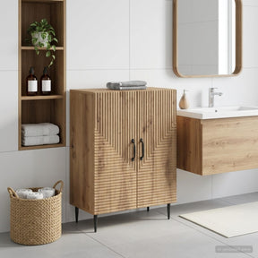 Vidaxl badkamer opbergkast haarlem artisanaal eiken 59,5 x 31 x 80 cm