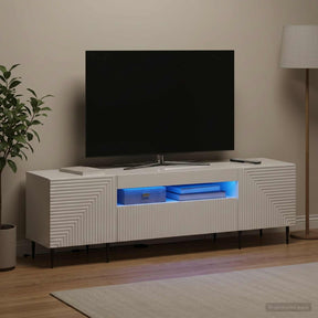 Vidaxl led tv-meubel haarlem 153 x 35 x 43 cm hoogglans wit