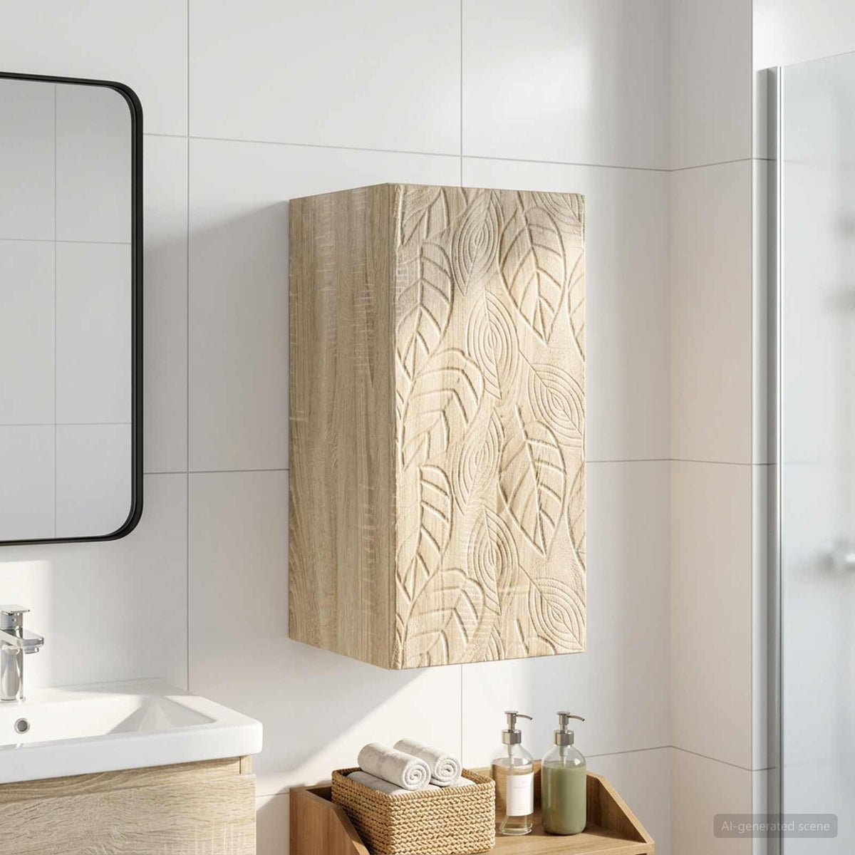 Vidaxl badkamer wandkast delft sonoma eiken 30 x 31 x 59 cm