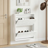 Vidaxl wandgemonteerde schoenkast delft 71 x 17 x 86 cm bewerkt hout