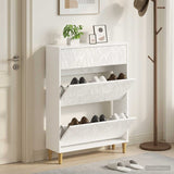 Vidaxl schoenenkast delft 78 x 24 x 103 cm bewerkt hout hoogglans wit