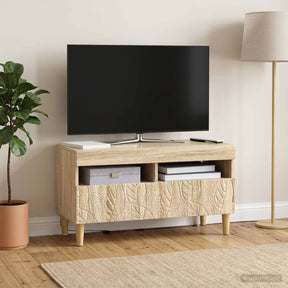 Vidaxl led tv-meubel sonoma eiken bewerkt hout