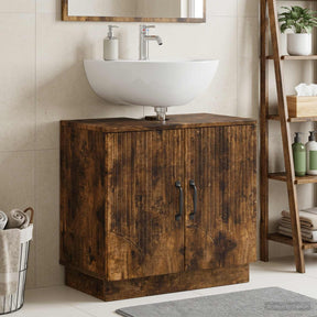 Vidaxl badkamer wastafelkast hoorn gerookt eiken 59,5 x 31,5 x 56 cm