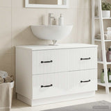 Vidaxl badkamer wastafelkast hoorn wit 82 x 41 x 56 cm bewerkt hout