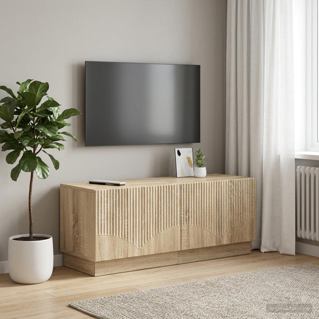 Vidaxl tv-meubel sonoma eiken bewerkt hout