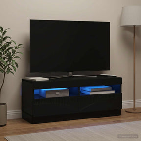 Vidaxl led tv-meubel zwart bewerkt hout