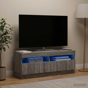 Vidaxl led tv-meubel grijs sonoma bewerkt hout