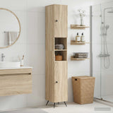 Vidaxl badkamerkast met open plank breda sonoma eiken 30 x 31 x 190 cm