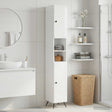 Vidaxl badkamerkast met open plank breda hoogglans wit