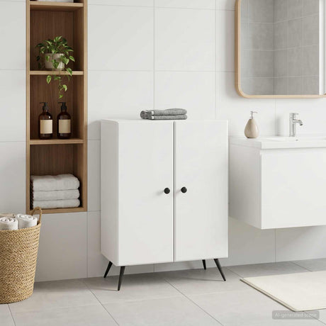 Vidaxl badkamer opbergkast breda wit 59,5 x 31 x 80 cm bewerkt hout