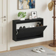 Vidaxl wandgemonteerde schoenkast breda 71 x 17 x 43 cm bewerkt hout