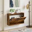Vidaxl wandgemonteerde schoenkast breda 71 x 17 x 43 cm bewerkt hout