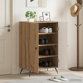 Vidaxl schoenenkast breda 59,5 x 39,5 x 90 cm bewerkt hout