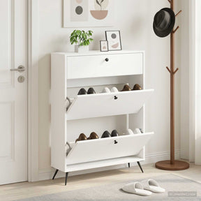 Vidaxl schoenenkast breda 78 x 24 x 103 cm bewerkt hout wit