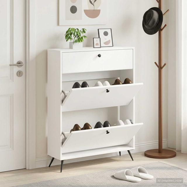 Vidaxl schoenenkast breda 78 x 24 x 103 cm bewerkt hout wit