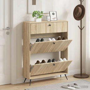 Vidaxl schoenenkast breda 78 x 24 x 103 cm bewerkt hout sonoma eiken