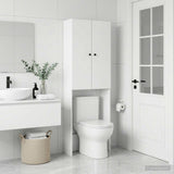 Vidaxl toiletkast breda wit 66 x 25,5 x 190 cm bewerkt hout