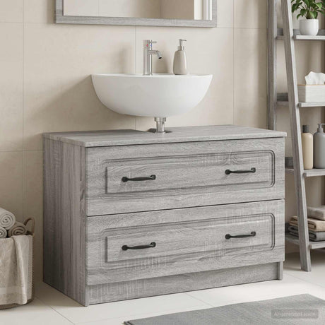 Vidaxl badkamer wastafelkast utrecht grijs sonoma 82 x 41 x 56 cm
