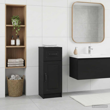 Vidaxl badkamer opbergkast utrecht zwart 30 x 31 x 77 cm bewerkt hout