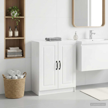 Vidaxl badkamer opbergkast utrecht hoogglans wit 59,5 x 31 x 77 cm