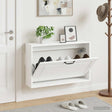 Vidaxl wandgemonteerde schoenkast utrecht 71 x 17 x 43 cm bewerkt hout
