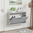 Vidaxl wandgemonteerde schoenkast utrecht 71 x 17 x 43 cm bewerkt hout