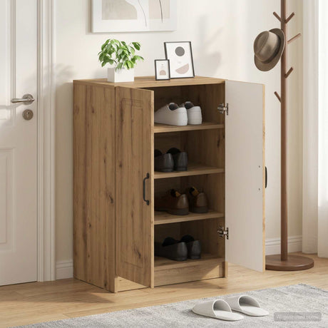 Vidaxl schoenenkast utrecht 59,5 x 39,5 x 87 cm bewerkt hout