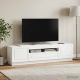 Vidaxl led tv-meubel wit bewerkt hout